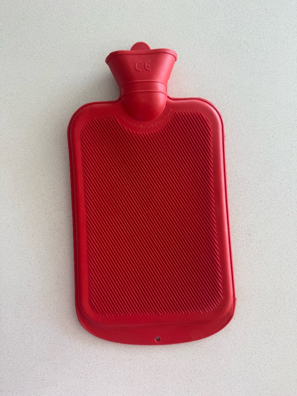 Red Rubber Hot Water Bottle 7.5” x 11.5” | Great for Muscle Pain & Cramps